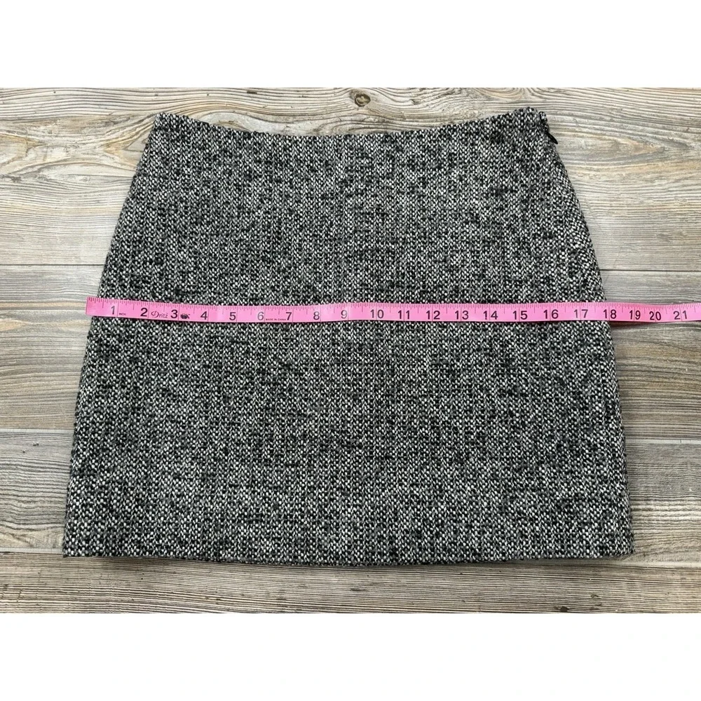 J. Crew Grey Wool Blend Tweed Mini Skirt Preppy Academia Office Women's Size 2